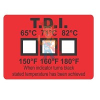 Термоиндикаторная наклейка Thermax Strip 6 - Термоиндикатор для посудомоечных машин Hallcrest TDI Single
