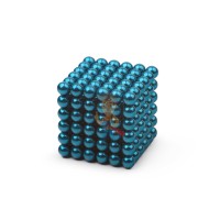 Forceberg Cube - куб из магнитных шариков 6 мм, красный, 216 элементов - Forceberg Cube - куб из магнитных шариков 5 мм, бирюзовый, 216 элементов