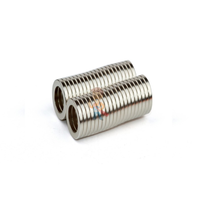Неодимовый магнит кольцо 14х10х1,25 мм - фото 2