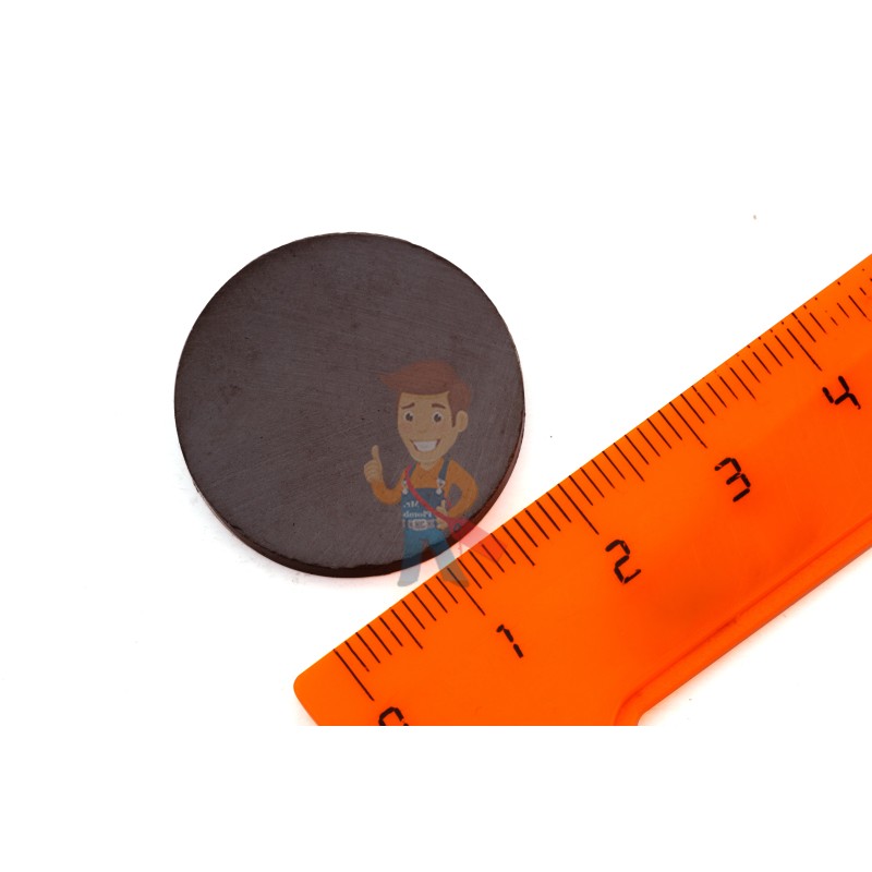 Ферритовый магнит диск 25х3 мм, Y35 - фото 1