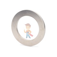 Неодимовый магнит диск 10х3 мм с зенковкой 3.5/7 мм - Неодимовый магнит кольцо 90х60х5 мм