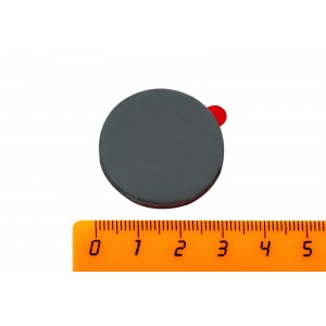 Ферритовый магнит диск 30х3 мм с клеевым слоем, 4 шт, Forceberg