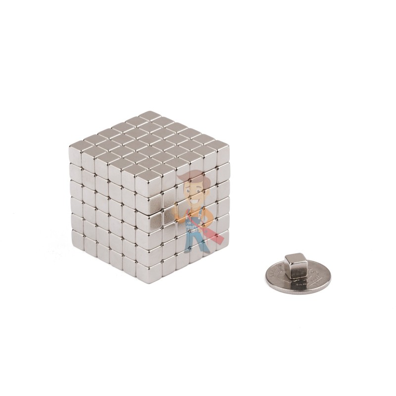 Forceberg TetraCube - куб из магнитных кубиков 7 мм, стальной, 216 элементов  - фото 2