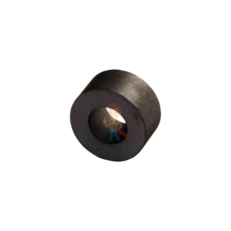 Ферритовый магнит кольцо 20х10х10 мм - фото 1