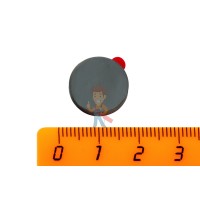 Ферритовый магнит диск 20х3 мм - Ферритовый магнит диск 15х3 мм с клеевым слоем, 30 шт, Forceberg