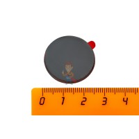 Ферритовый магнит диск 25х3 мм, Y35 - Ферритовый магнит диск 25х3 мм с клеевым слоем, 4 шт, Forceberg