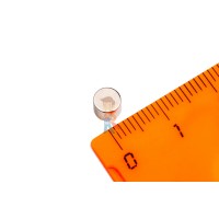 Магнитная застежка 10х2 мм с ПВХ - Неодимовый магнит диск 5х4 мм