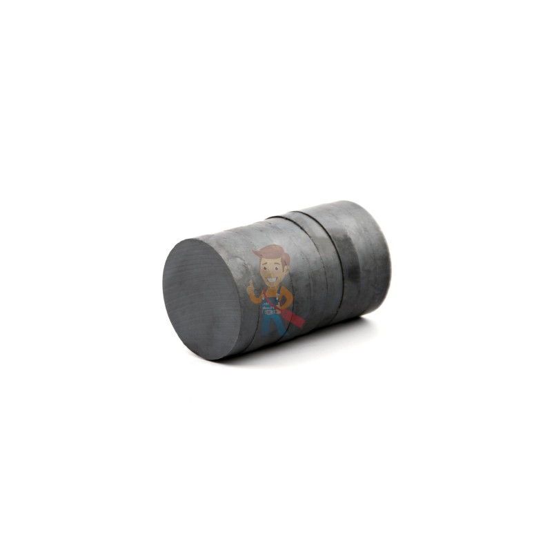 Ферритовый магнит диск 40х7,5 мм - фото 2
