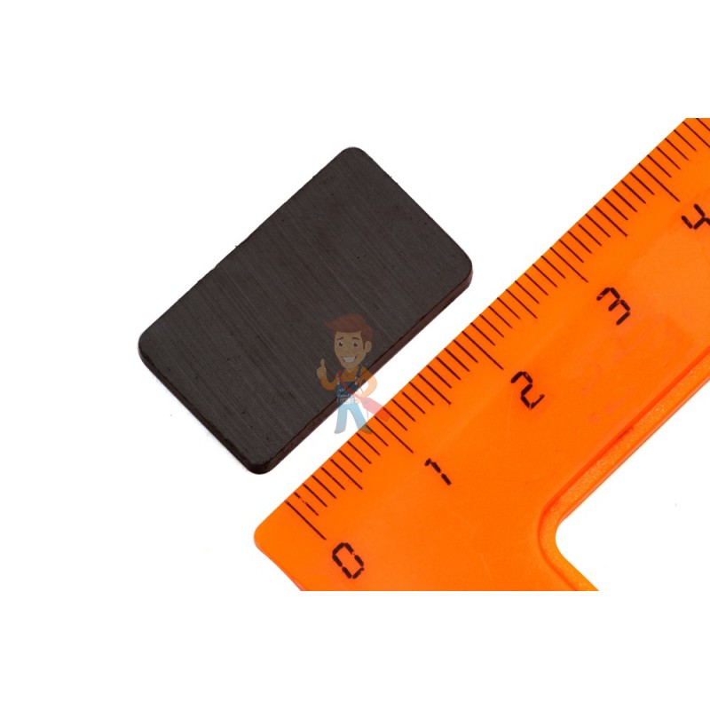 Ферритовый магнит прямоугольник 25х15х3 мм - фото 1