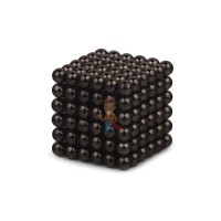 Forceberg Cube - куб из магнитных шариков 6 мм, оранжевый, 216 элементов - Forceberg Cube - куб из магнитных шариков 5 мм, черный, 216 элементов