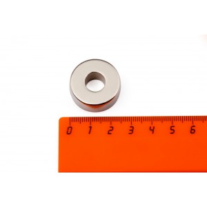 Неодимовый магнит кольцо 25х10х10 мм, N35